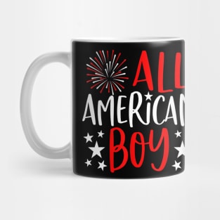 4th of July Family Matching Shirts All American Boy Mug